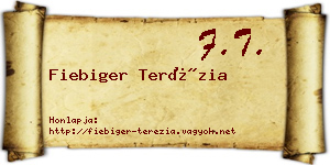 Fiebiger Terézia névjegykártya